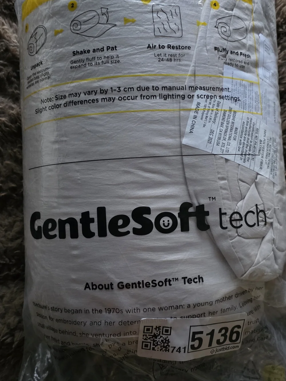 Plush Light Gray Comforter - Soft Cozy Bedding